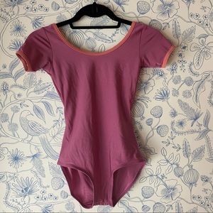 Yumiko Veronique short sleeve leotard size M